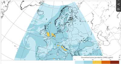 Ground-level ozone effects on human health under the changing climate